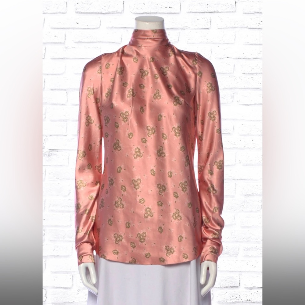 Atoir 'Never Together' Peach Botanical Draped Back Blouse
